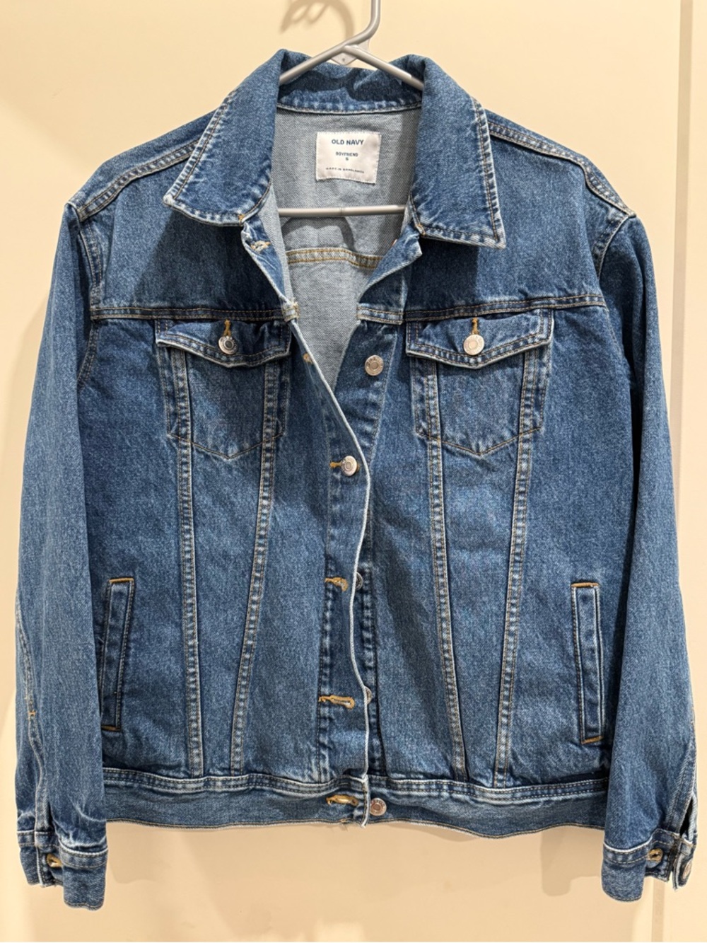 Old Navy Blue Denim Jacket - Classic Women's Boyfriend Jacket